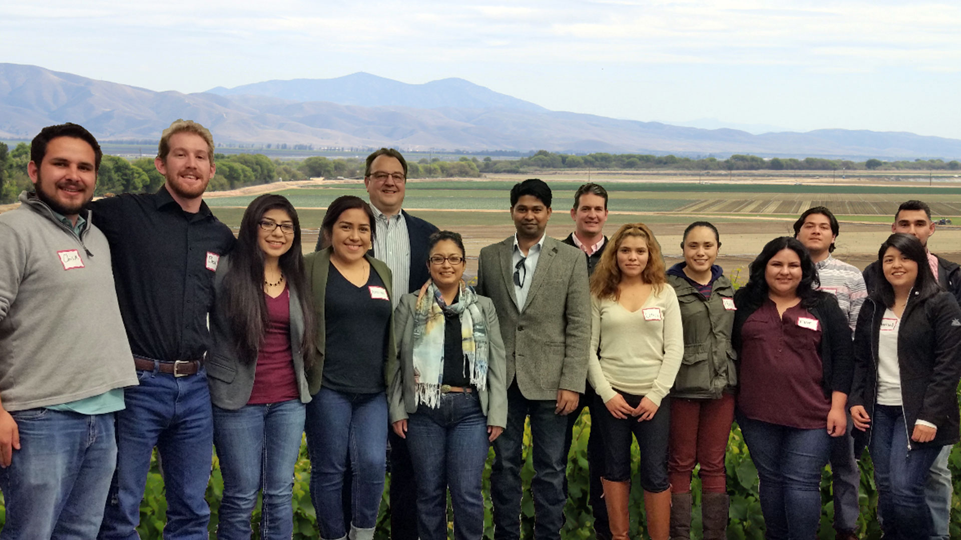 Photo: A group of members of the Agribusiness Club