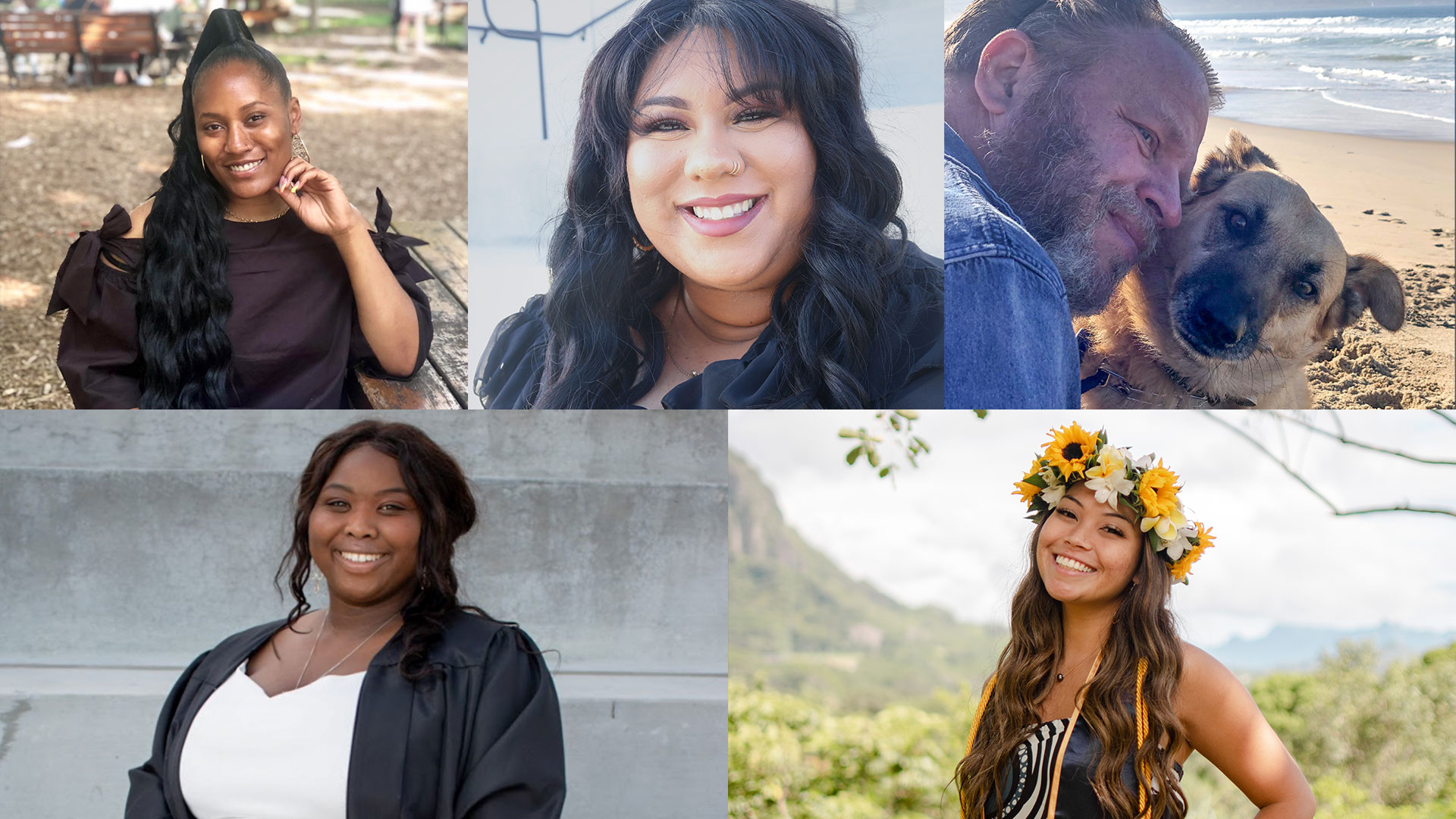 Photo collage of affinity graduates