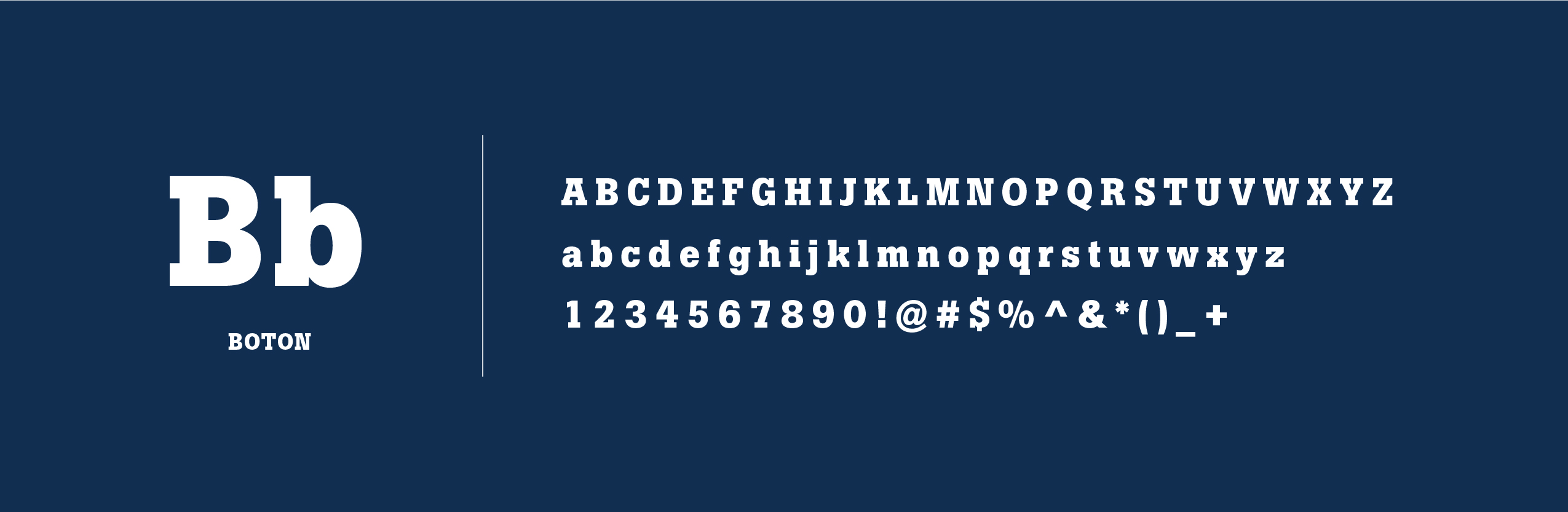 Visual example of Boton font