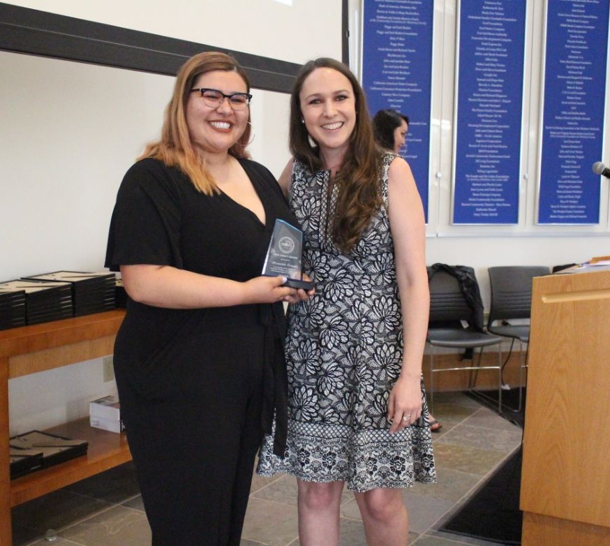 Alexandria and SSS director Kyrstie at the 2019 senior celebration ceremony. 