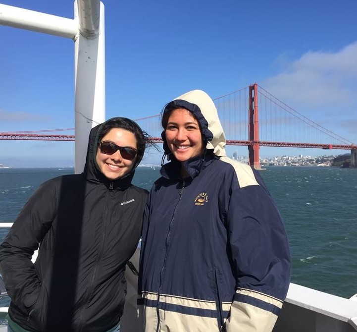 McAuliffe and Boisen aboard NOAA's Bell M. Shimada on the first leg of an 8-day research cruise.