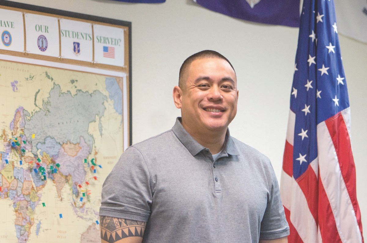 Student veteran Gilbert Bernabe