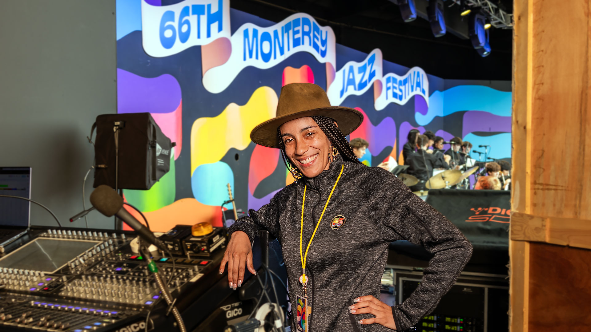 Isabella Lawrence intern at Monterey Jazz Festival