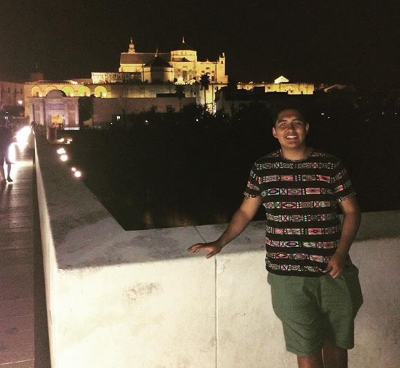 CSUMB student Daniel Olivares in Cordoba, Spain.