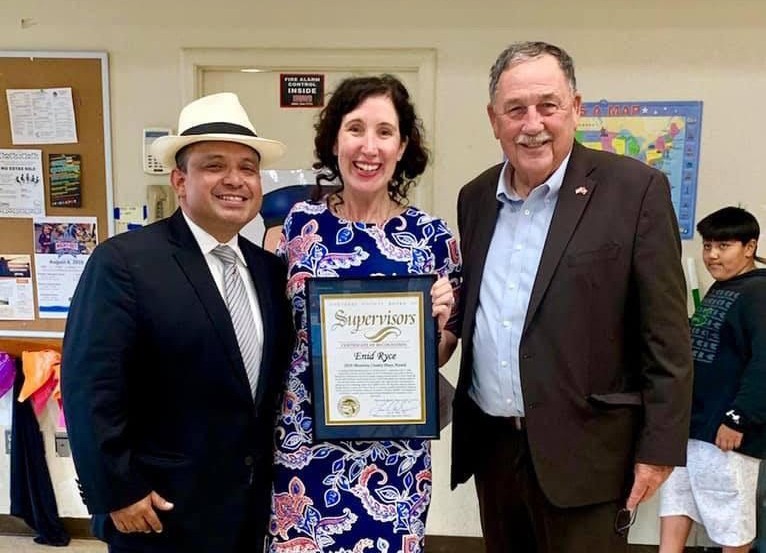 Monterey County Supervisor Luis Alejo, Enid Ryce and Salinas Mayor Joe Gunter