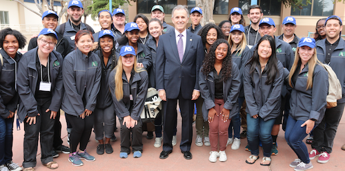 President Ochoa with CSUMB Associated Students leadership.