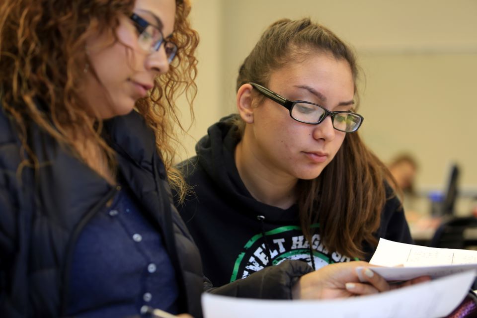 Student being consulted