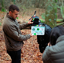 Photo of Alex Ibarra filming his movie in Australia