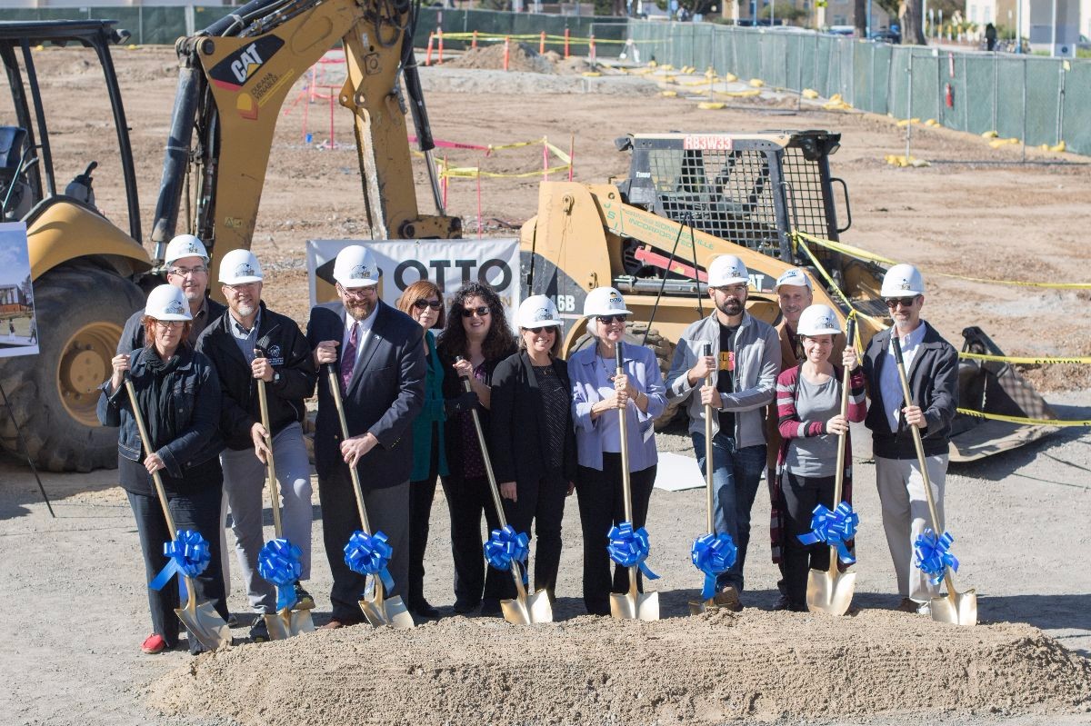 CAHSS Faculty and Staff at the groundbreaking celebration