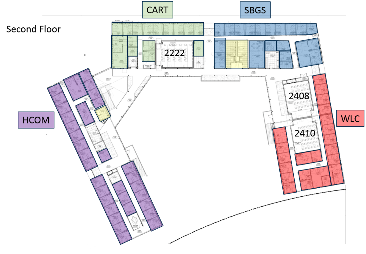 Second Floor Classroom and Department & Faculty Offices