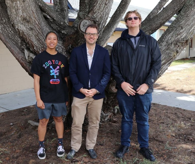 From left to right: Kai Jones, Dr. Dustin Wright, Kyle Hill.