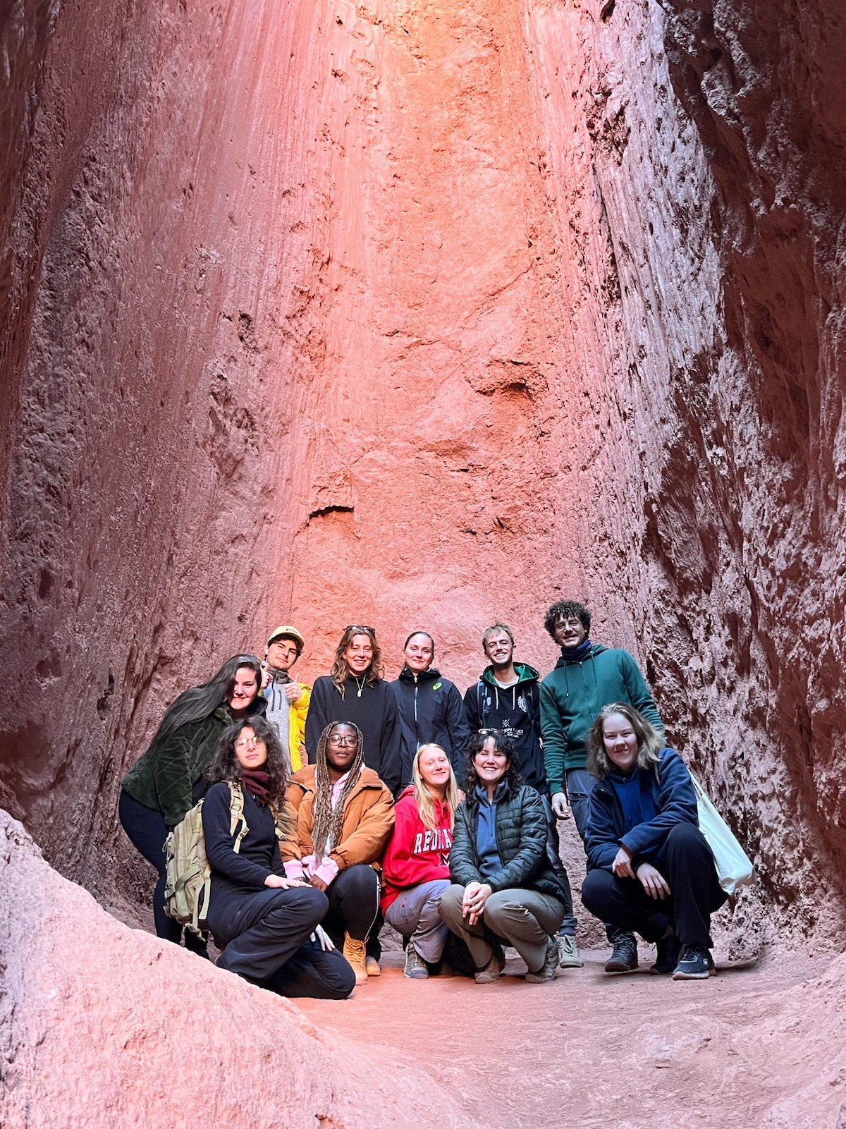 Study abroad participants on site outside Santiago, Chile