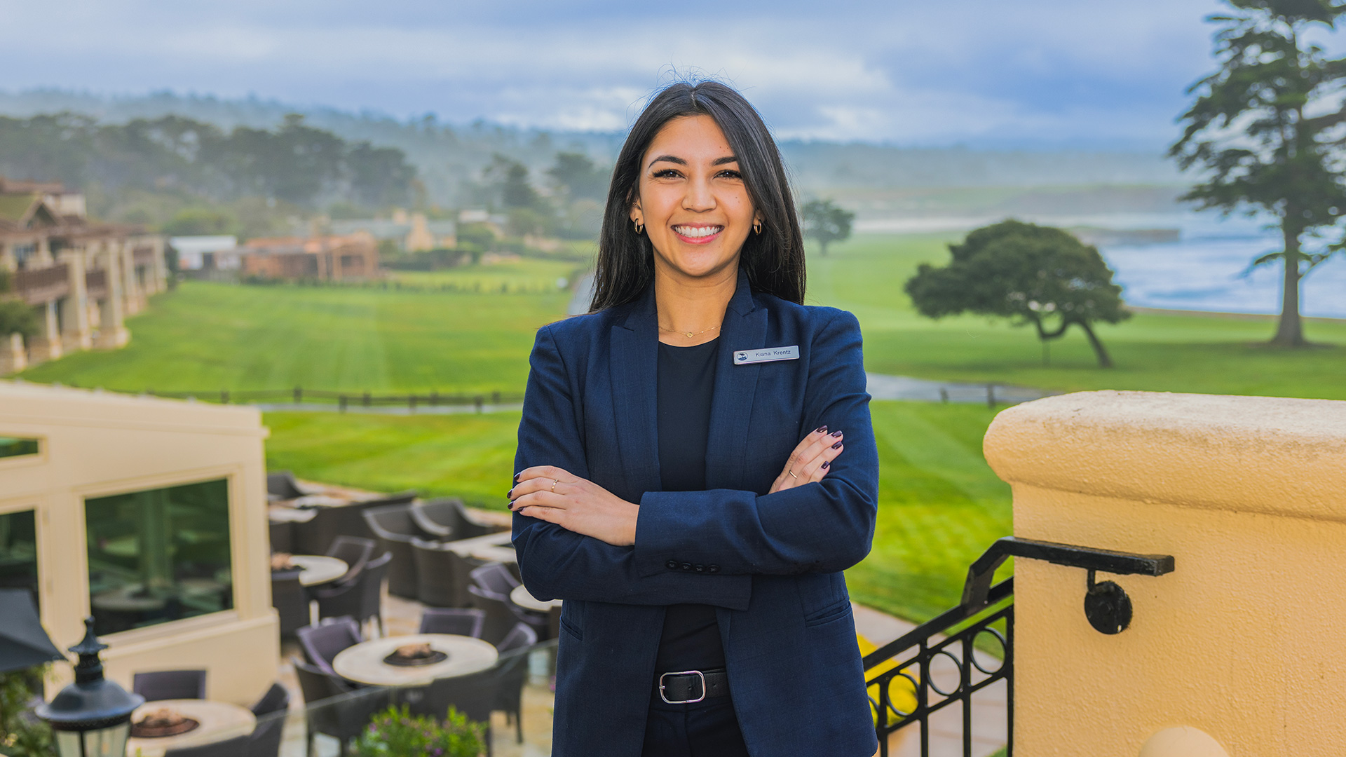 A headshot photo of Pebble Beach employee Kiana Krentz