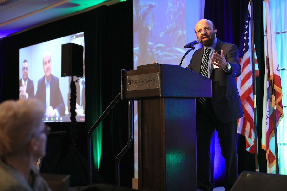 Dean Shyam Kamath addressing attendees