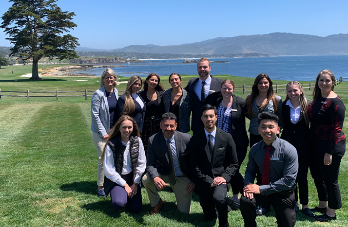 Hospitality Program students at Pebble Beach for Management Training