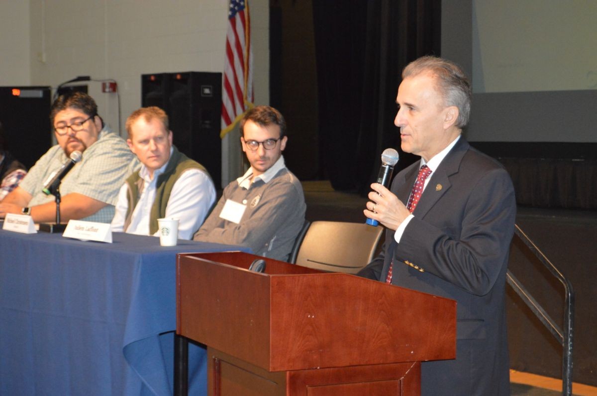 CSUMB President, Eduardo Ochoa, Introduces panel of guest experts.