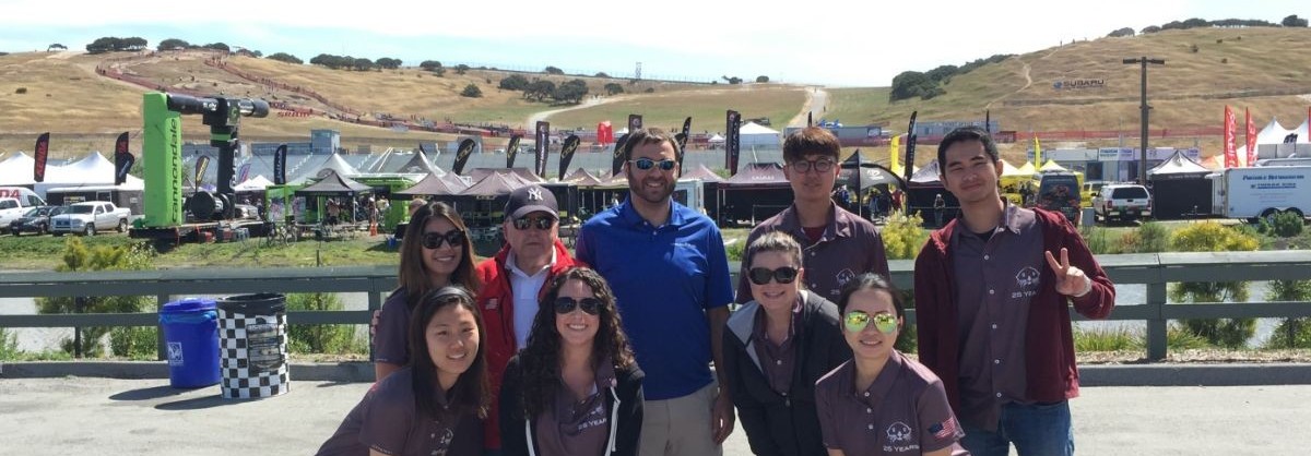 Sustainable Hospitality Management Program students and faculty at Laguna Seca.