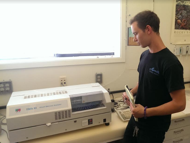 Student in a lab