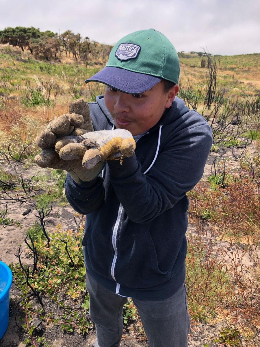 Thomy holding a horned lizard on BLM property.