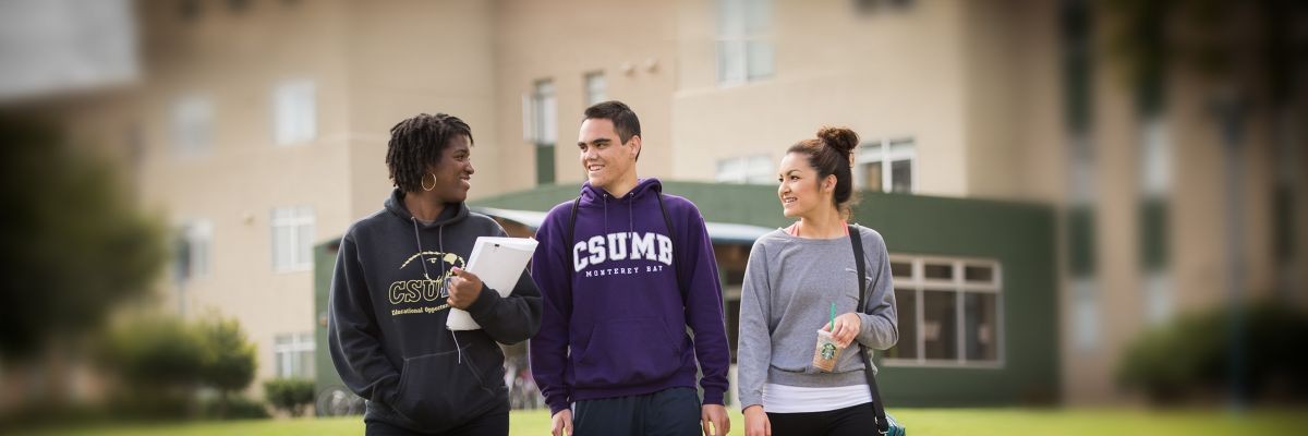 Students walking on campus