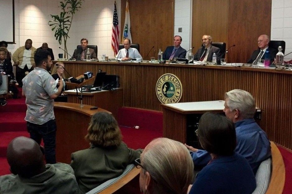 Student presents to city council