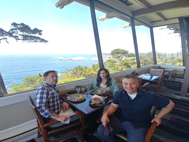 Elena, her partner, and Antonio in Monterey