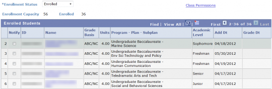 Enrolled students