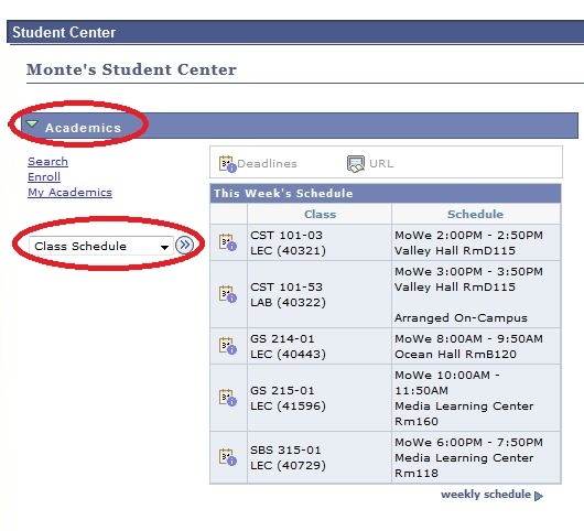 Step 2 Class schedule