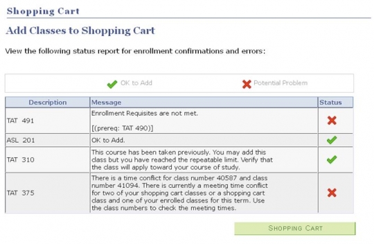 Step 5 Validation Message Examples