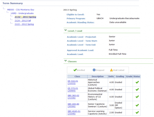 Term summary