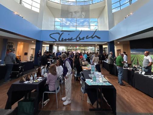 Exhibition style setup in rotunda.