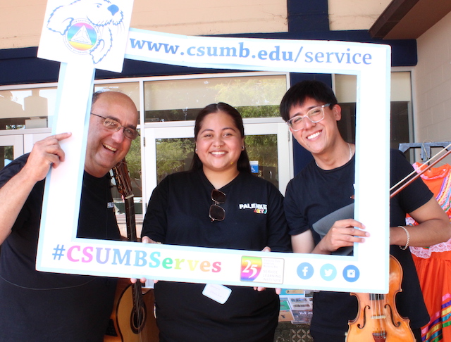 Photo of staff members of Palenke Arts at CSUMB's Partner Fair, August 2023