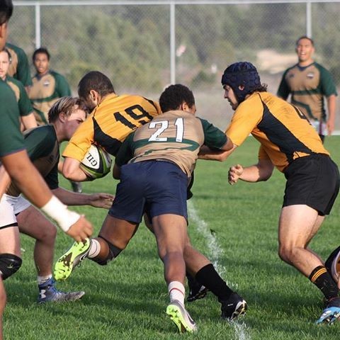 Men's Rugby Team playing in a competition