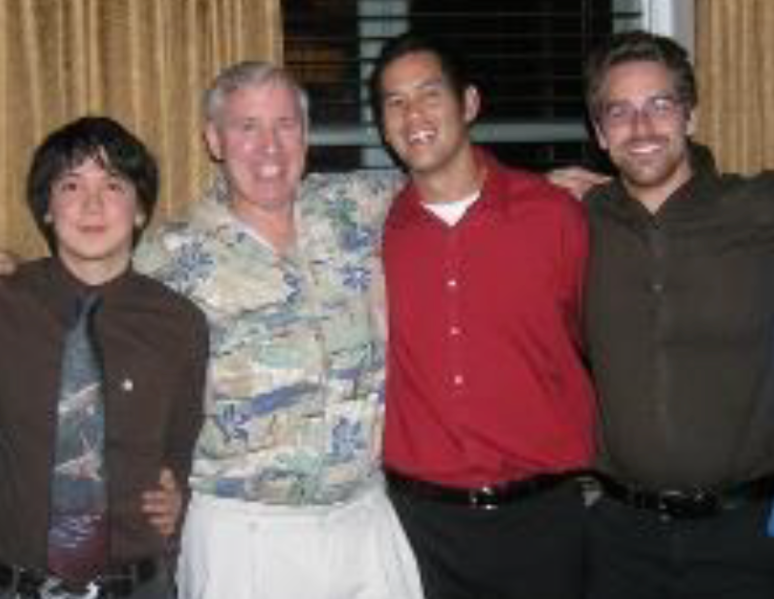 Dr. David Ebert (second from the left) with student mentees.