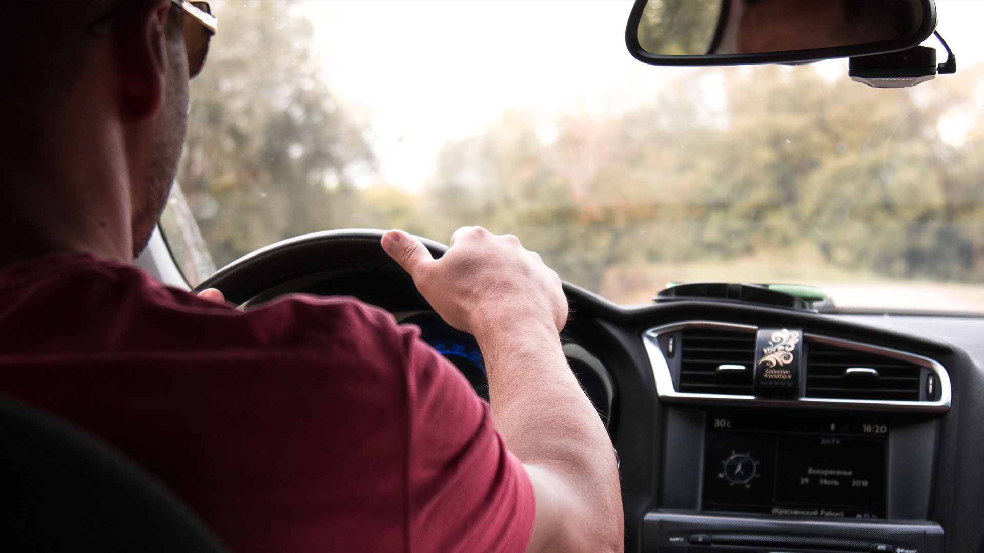 Photo: A man driving